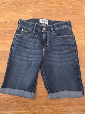 Levi's Women's Dark Blue Denim Bermuda Shorts